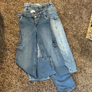 Abercrombie Kids Blue Jeans 2 pair size 11/12 girls.